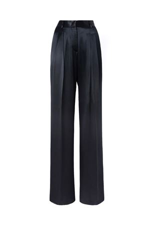 Pantaloni Nathalie in raso nero lucido THE ANDAMANE | TM180408ATNV127999